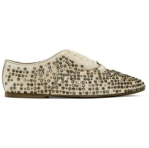 Saint Laurent White Studded Rive Gauche Oxfords size 44 BNWT